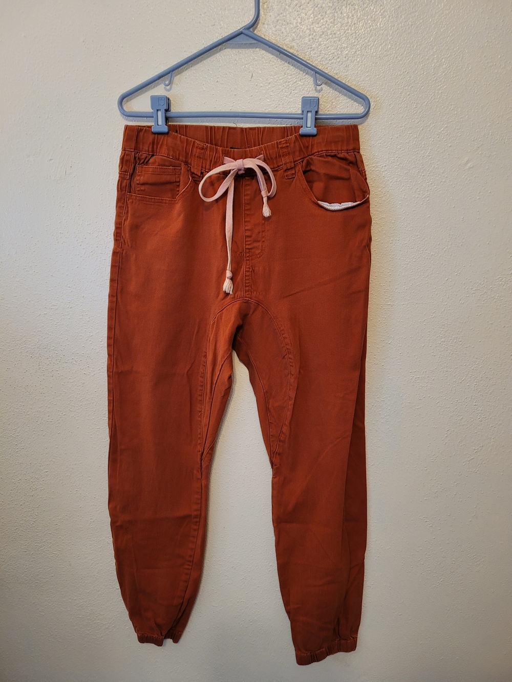 Victorious Men's Essential Jogger Pants Rust Orange Size Large